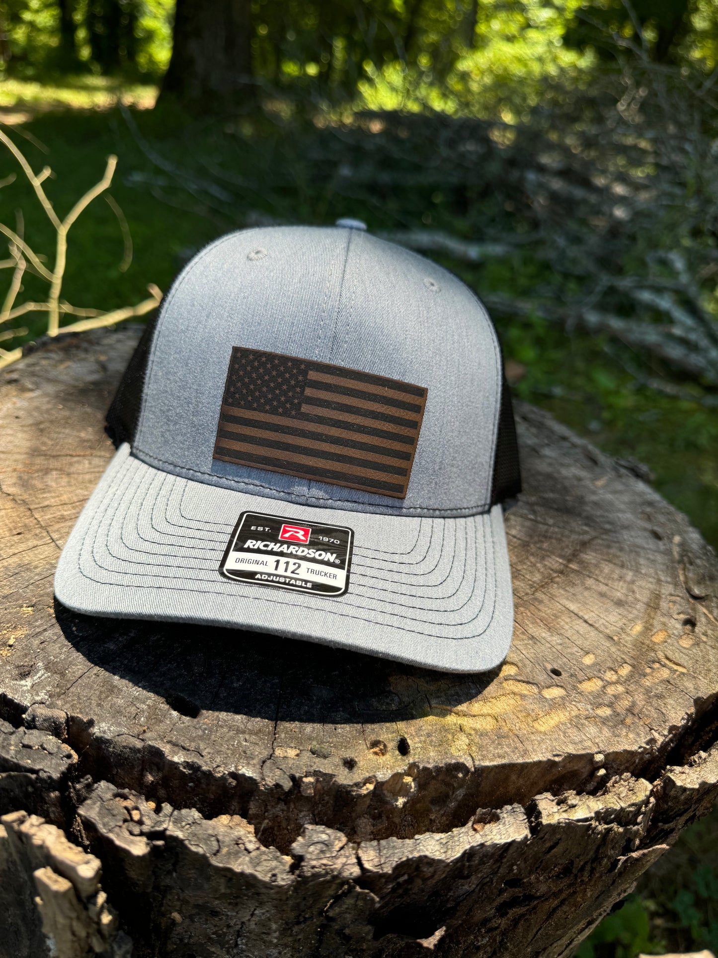 American Flag-Richardson 112 Pattern Trucker Hat