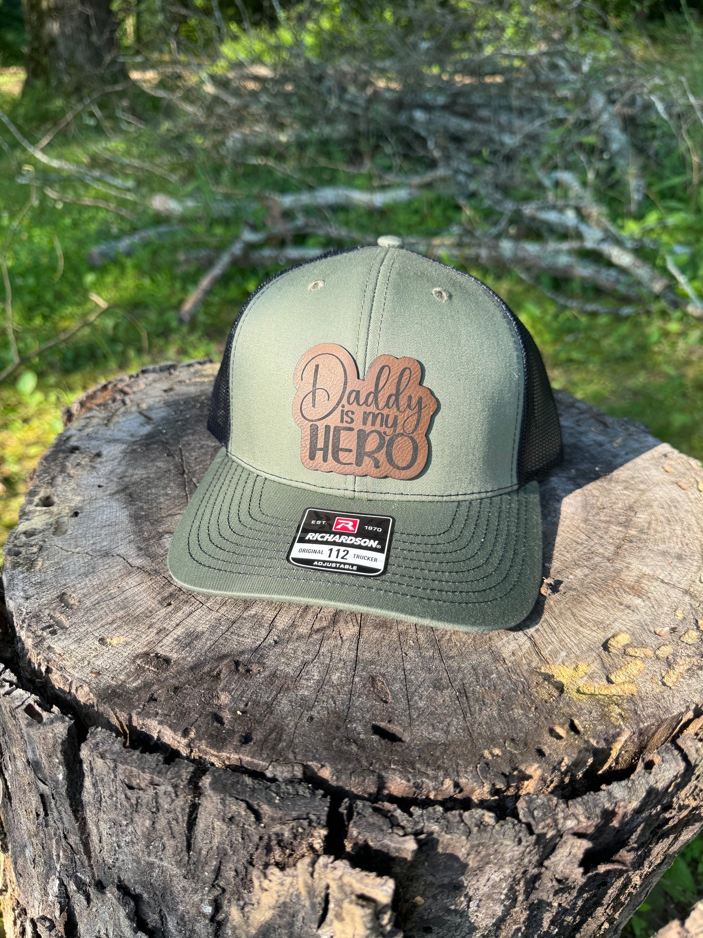 Daddy is my Hero-Richardson 112 Pattern Trucker Hat