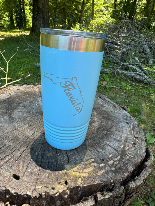 Florida State Outline 20 oz Tumbler