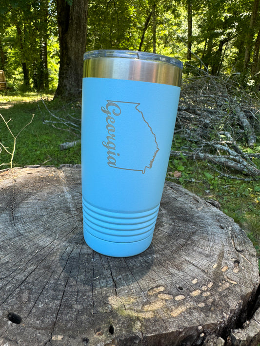 Georgia State Outline 20 oz Tumbler