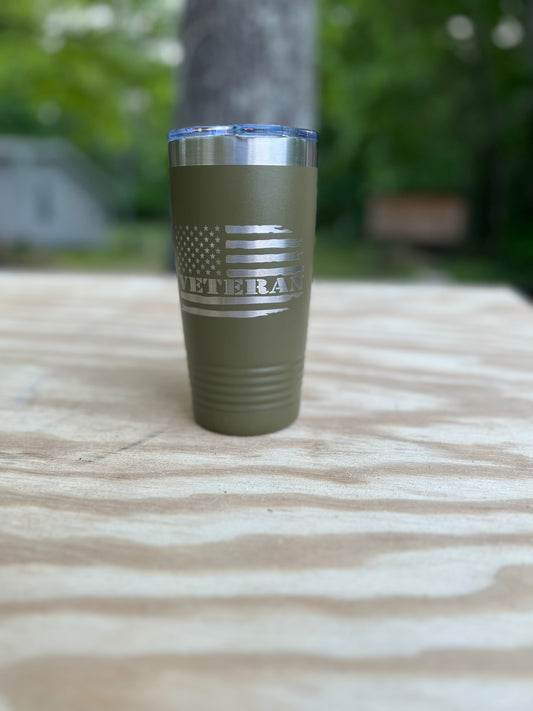 Veteran Flag 20 oz Tumbler