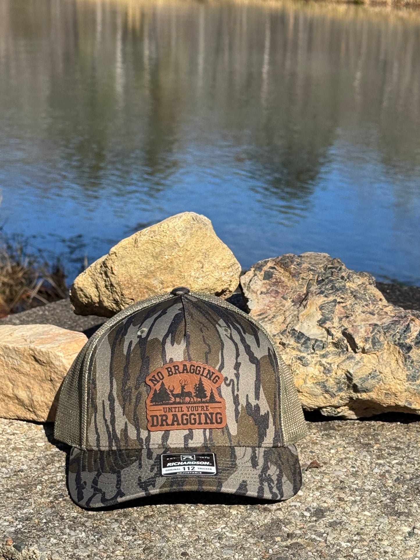 No Bragging Until You're Dragging-Richardson 112 Trucker Hat