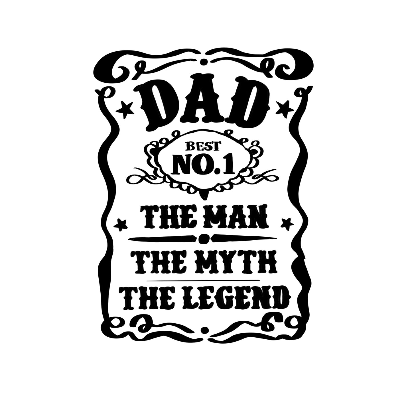 Custom Fathers Day Car  Decal 3"