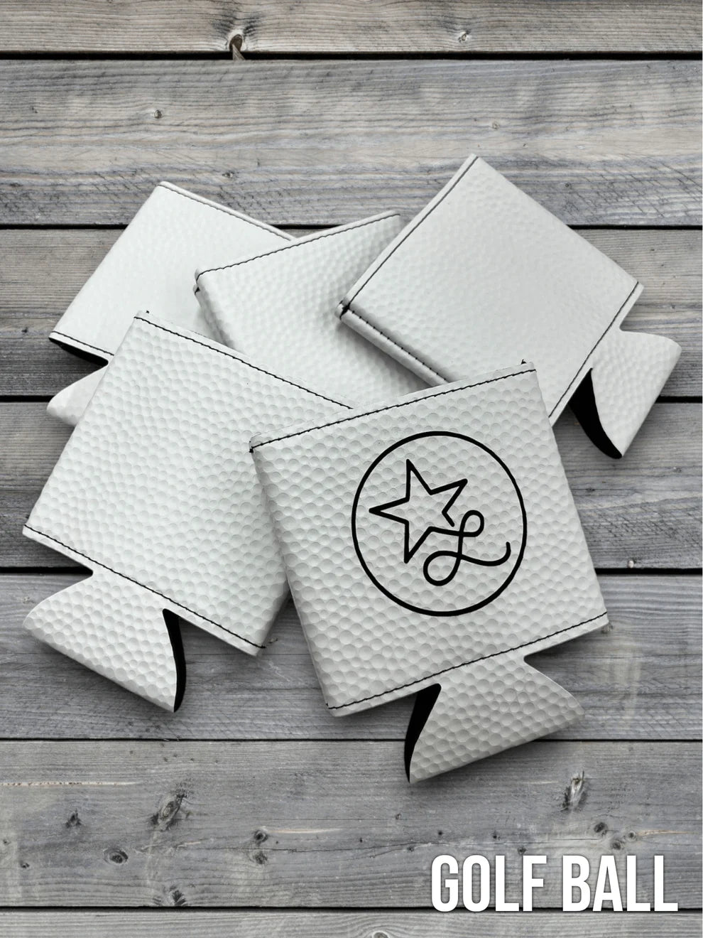 Custom Laser engraved Leather Koozie
