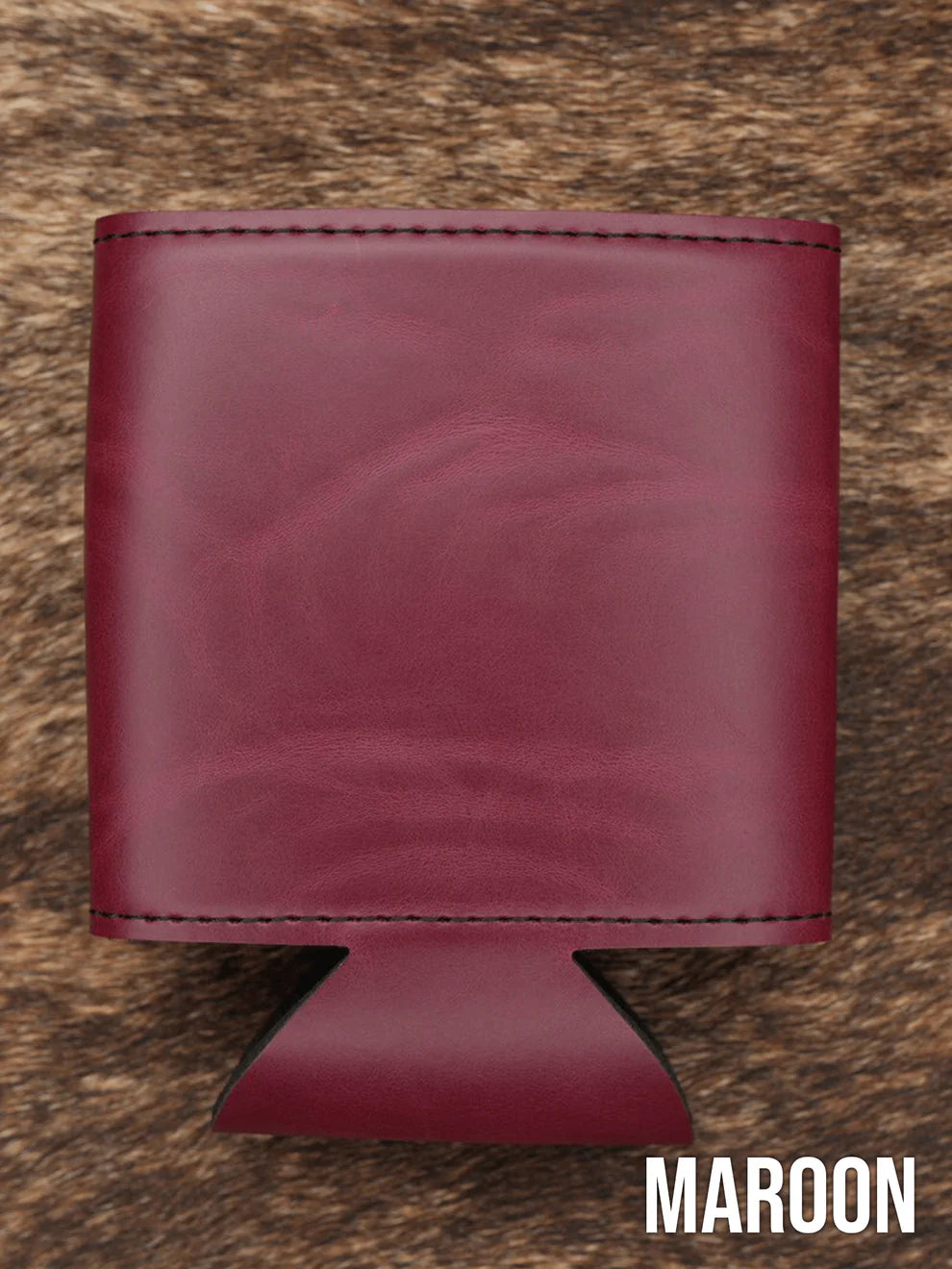 Custom Laser engraved Leather Koozie