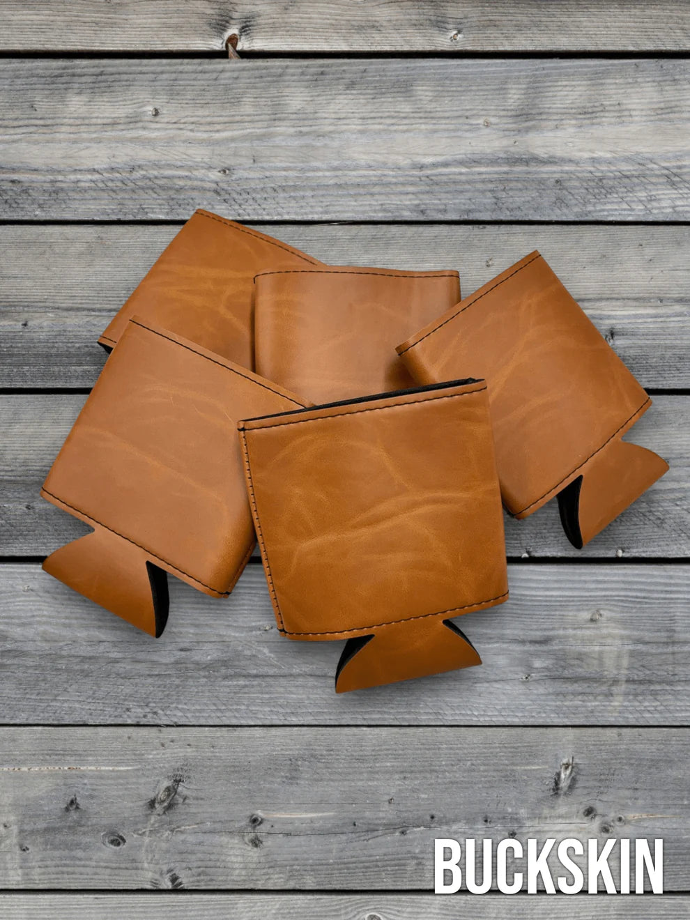 Custom Laser engraved Leather Koozie