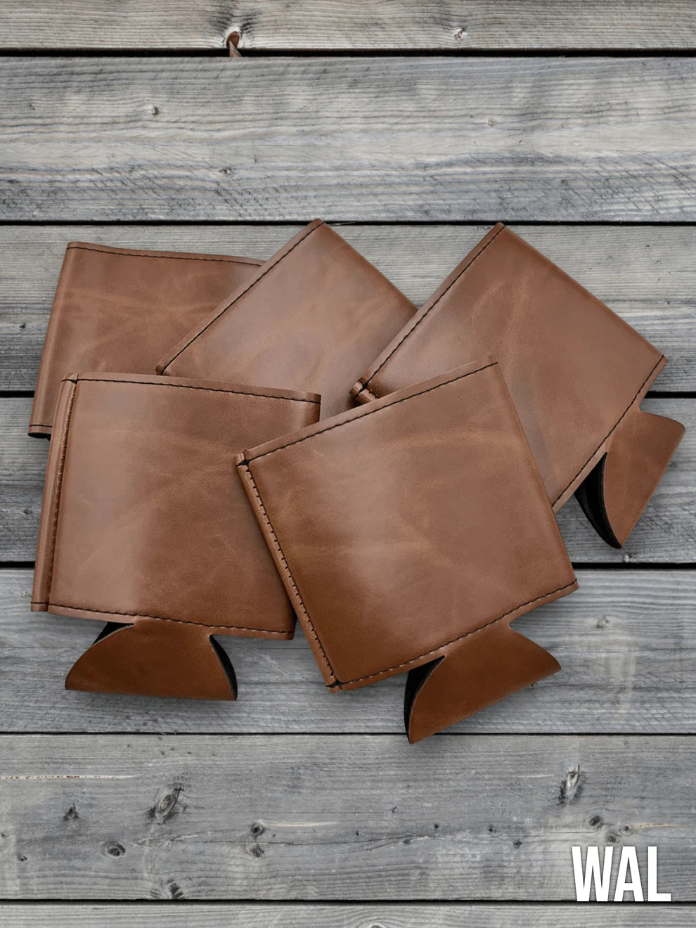 Custom Laser engraved Leather Koozie